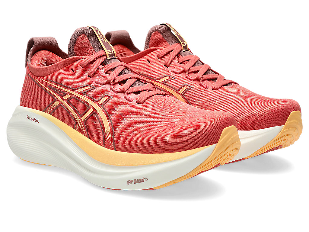 ASICS Gel-Nimbus 27 Wide - Dark Pink Clay / Orange Glow