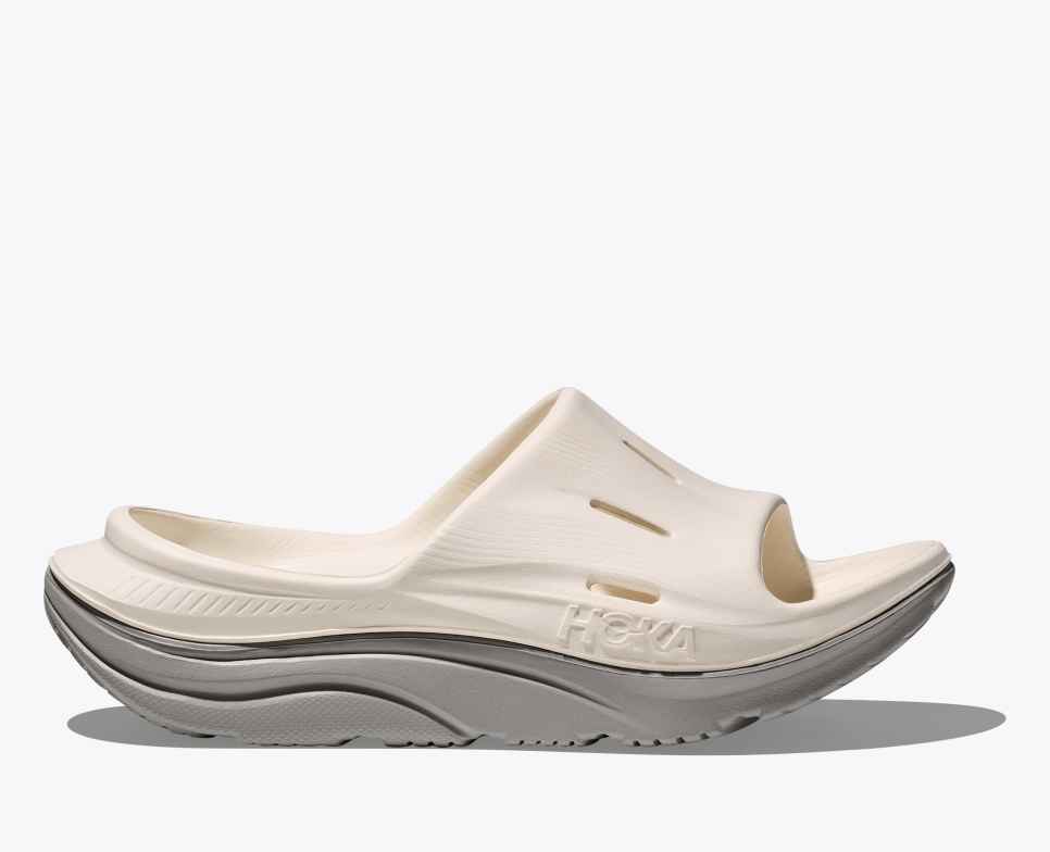 Hoka Ora Recovery Slide 3 -  Alabaster / Stardust