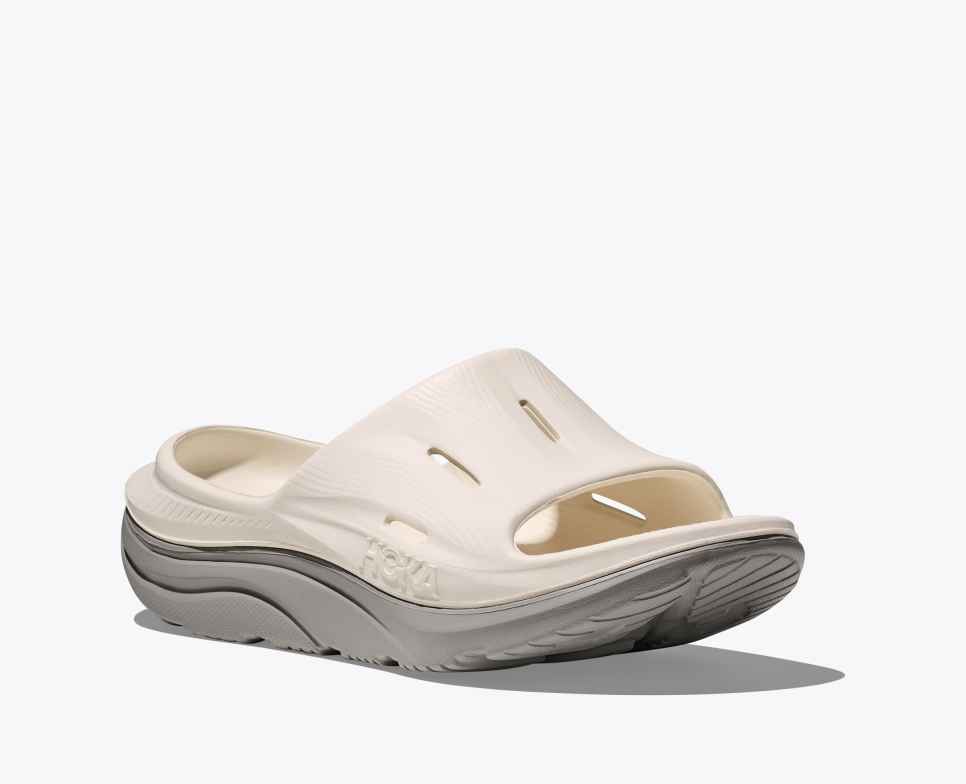 Hoka Ora Recovery Slide 3 -  Alabaster / Stardust