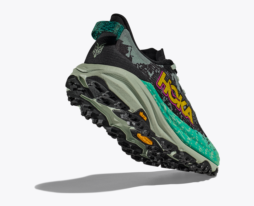 Hoka Speedgoat 6 Wide - Black / Aloe Vera