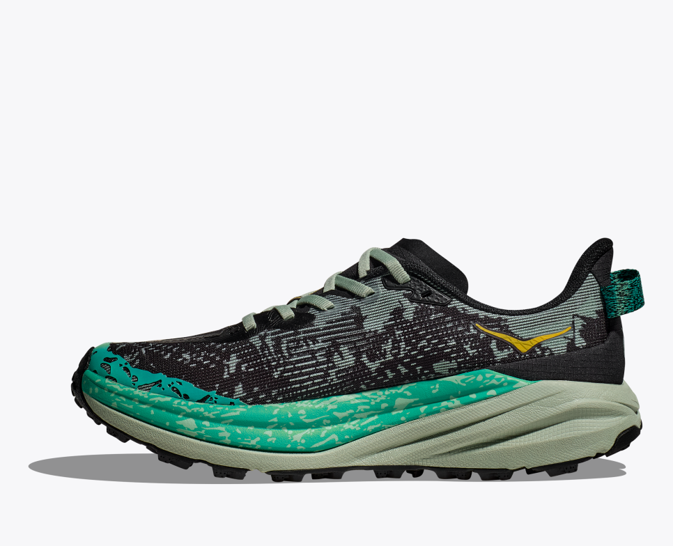 Hoka Speedgoat 6 Wide - Black / Aloe Vera