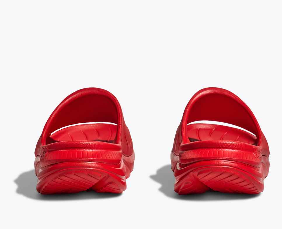 Hoka Ora Athletic Slide 3 - vermillion / white
