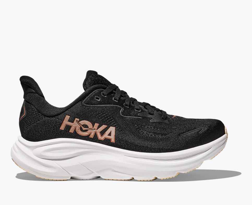 Hoka Clifton 10 black / rose gold