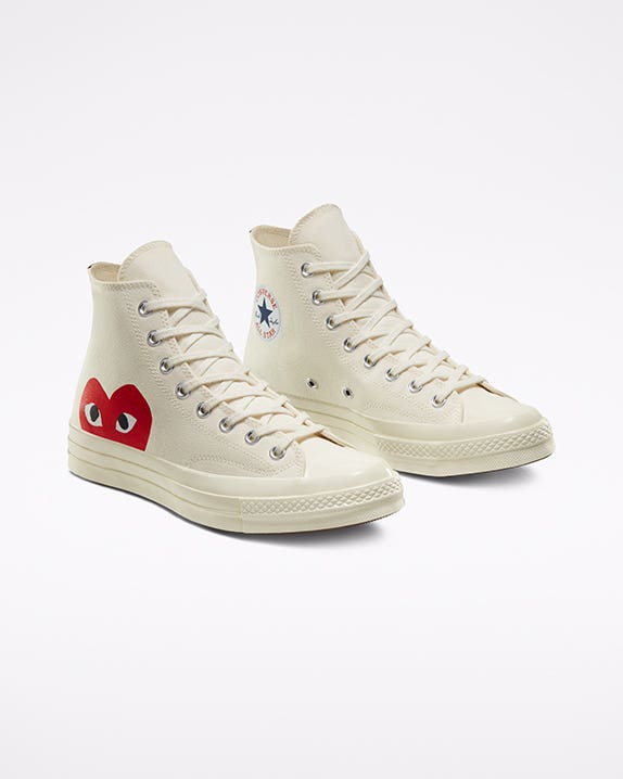 Comme des Garçons PLAY x Converse Chuck 70 White