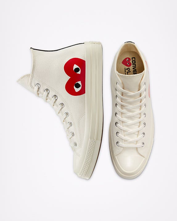 Comme des Garçons PLAY x Converse Chuck 70 White