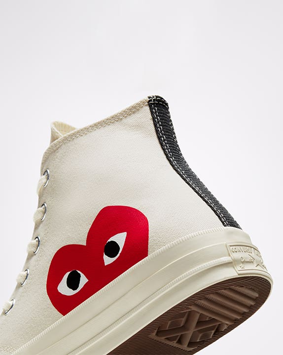 Comme des Garçons PLAY x Converse Chuck 70 White