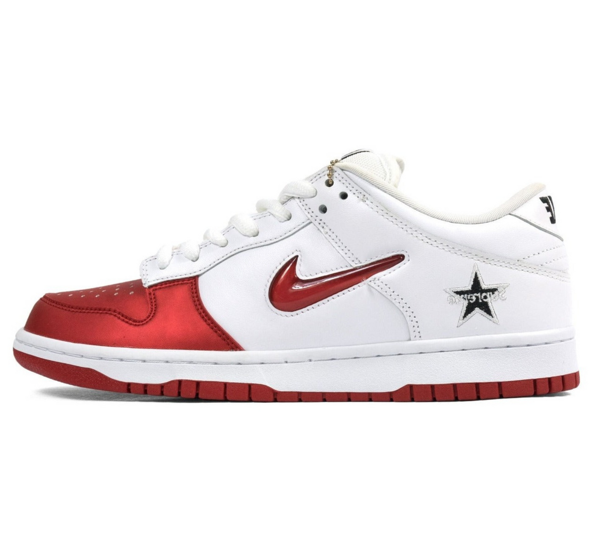 Dunk Low "Supreme Jewel Swoosh Red"