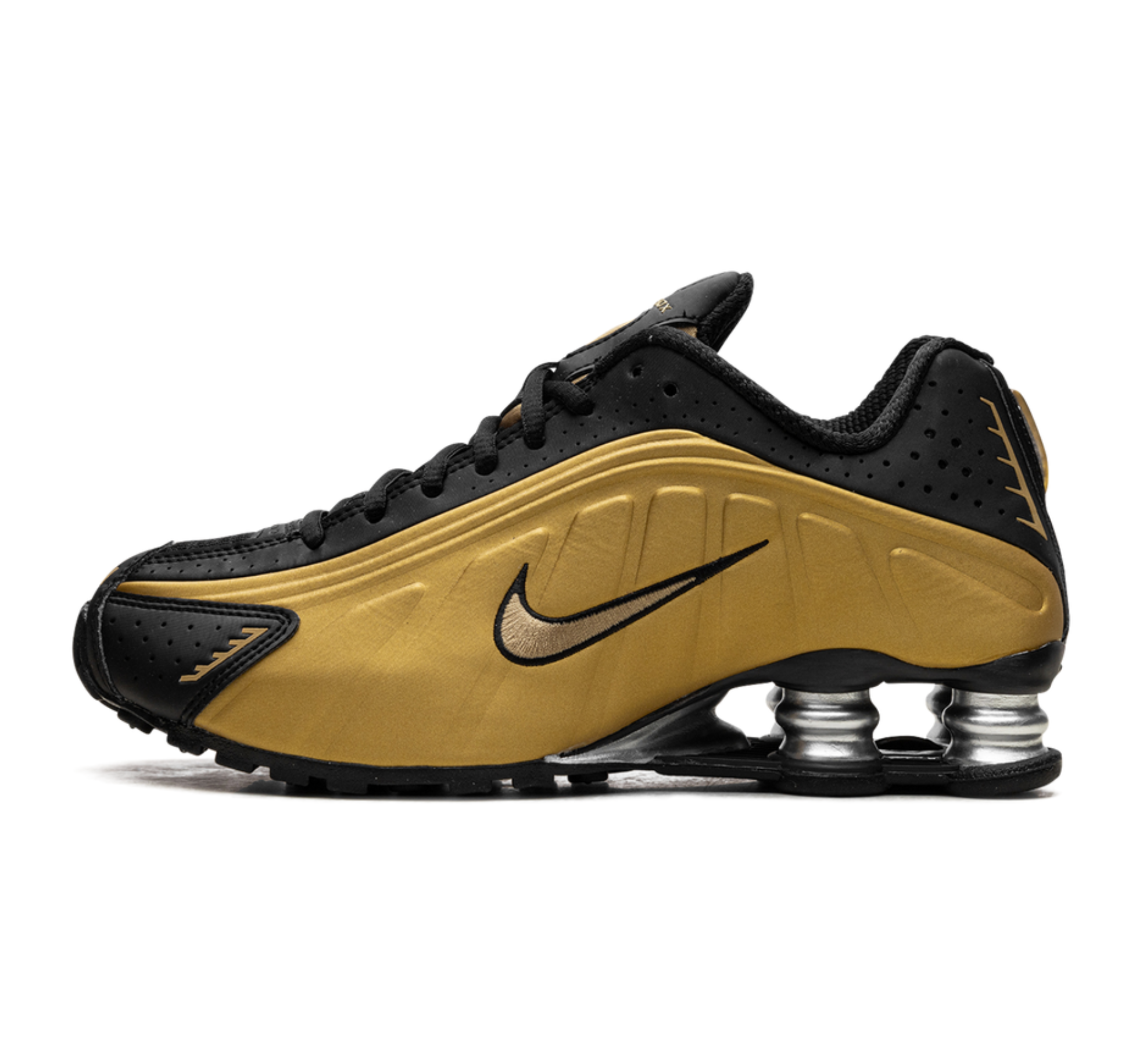 Shox R4 WMNS "Black / Metallic Gold"