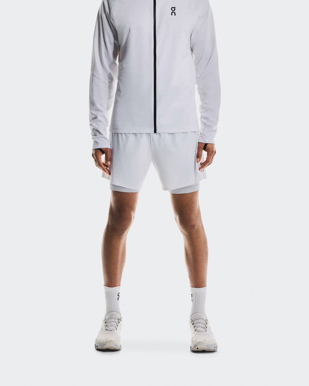 5" Performance 2/1 Shorts White | Glacier - On Runnig