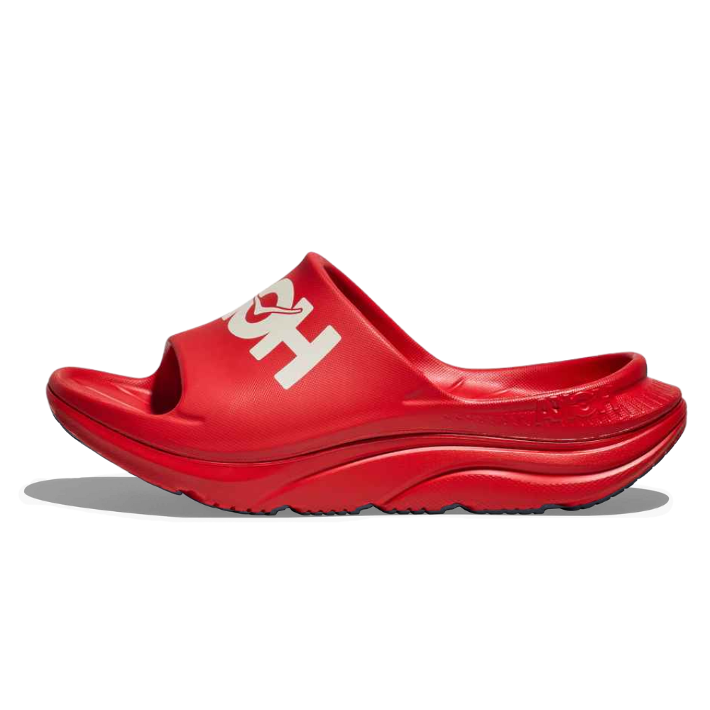 Hoka Ora Athletic Slide 3 - vermillion / white