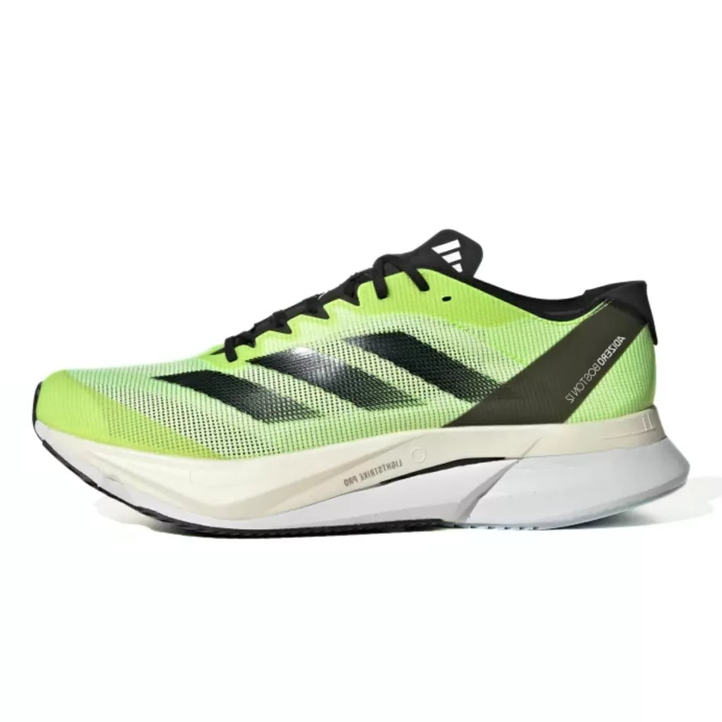 Adizero Boston 12 - White / Core Black / Lucid Lemon