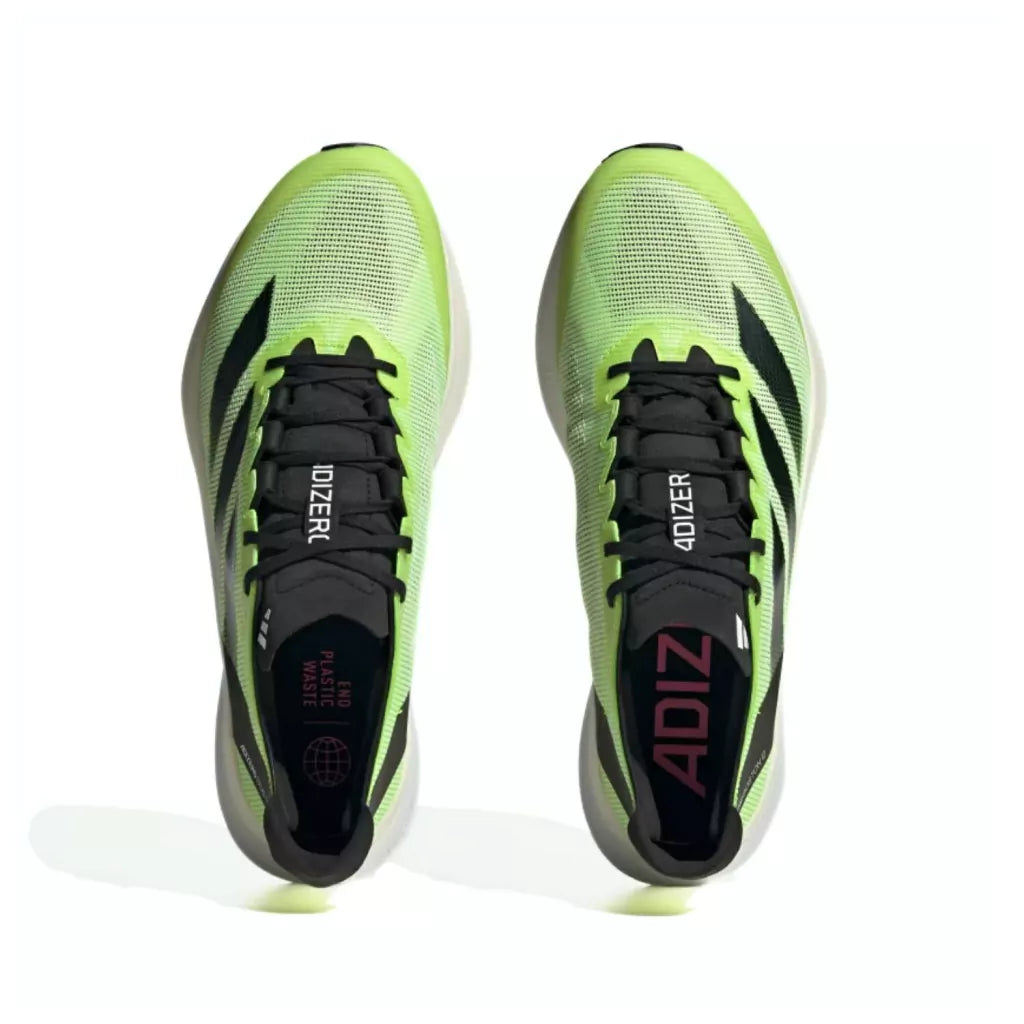 Adizero Boston 12 - White / Core Black / Lucid Lemon