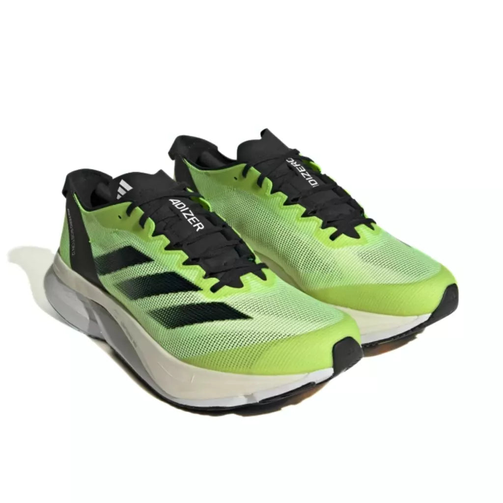 Adizero Boston 12 - White / Core Black / Lucid Lemon