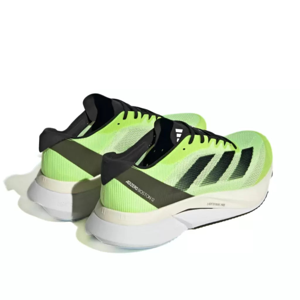 Adizero Boston 12 - White / Core Black / Lucid Lemon