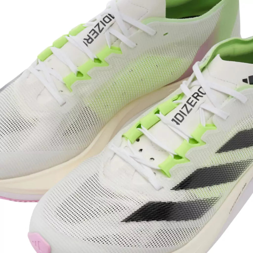 Adizero Boston 12 - White Cloud/With Black/Green Spark
