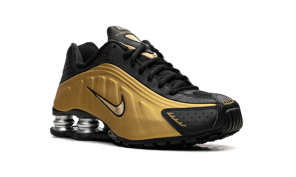 Shox R4 WMNS "Black / Metallic Gold"