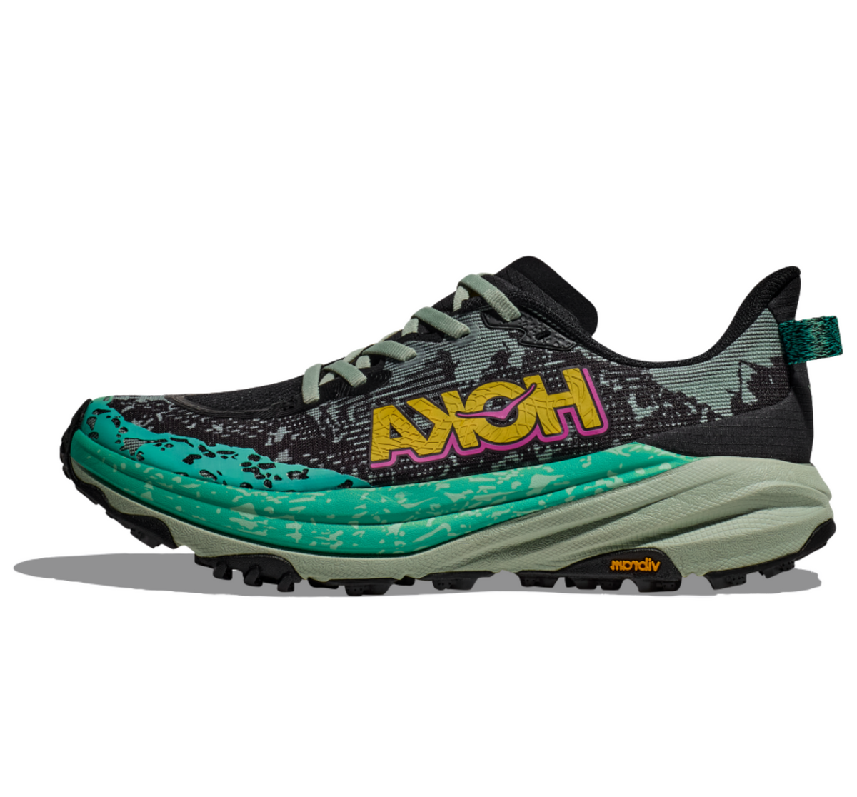 Hoka Speedgoat 6 Wide - Black / Aloe Vera