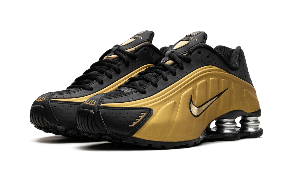 Shox R4 WMNS "Black / Metallic Gold"